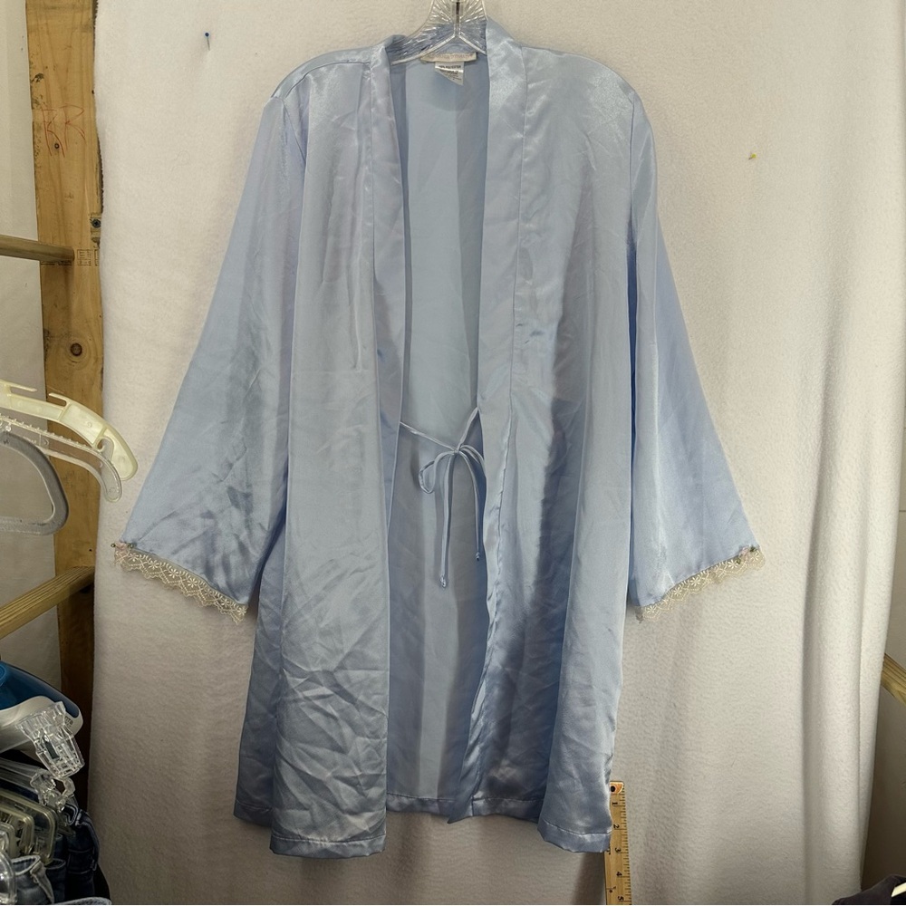 California Dynasty Lingerie Robe‎ Womens Small Blue